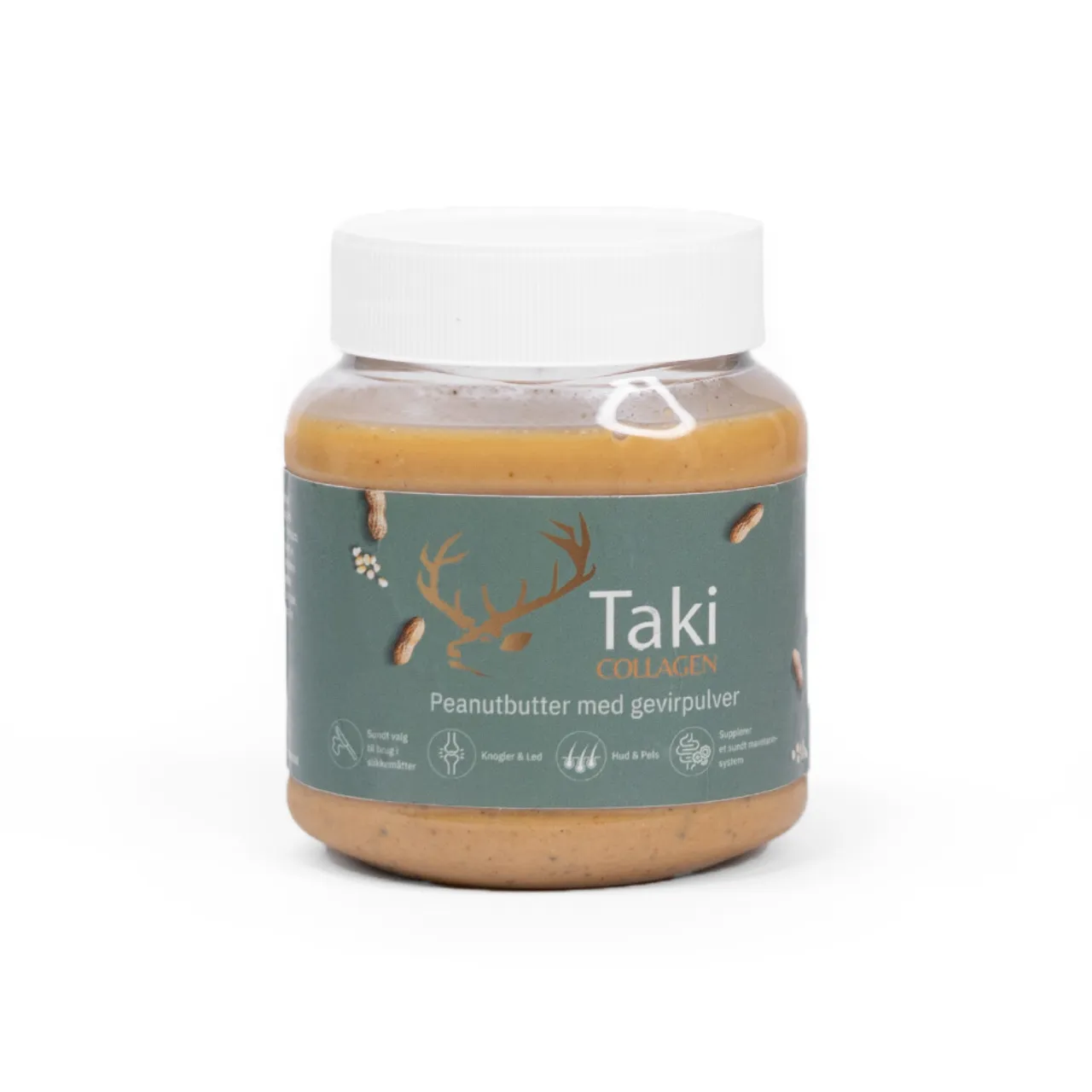 Taki Collagen - Peanutbutter med gevirpulver 330 g - naturlig hundesnack